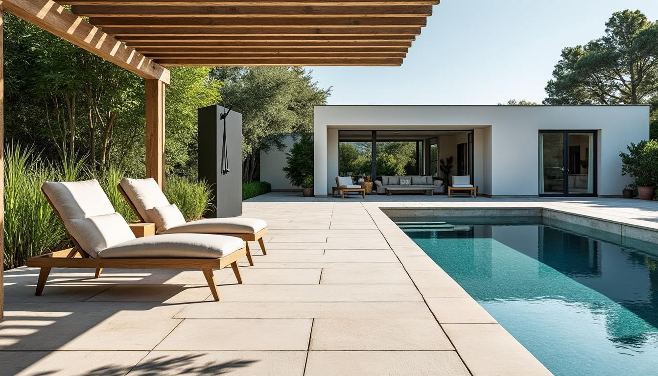 découvrez comment aménager l'espace autour de votre piscine en alliant confort optimal et entretien facile pour un extérieur agréable toute l'année.