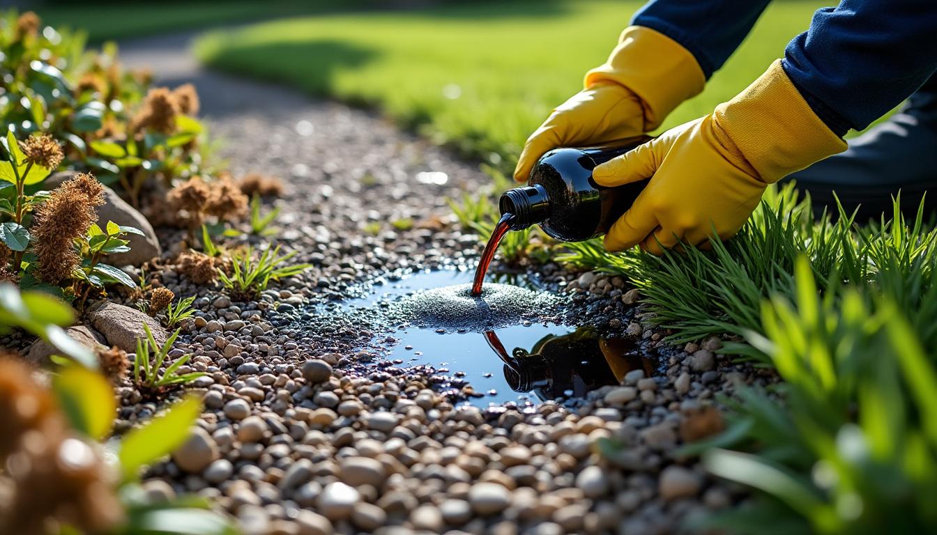 Acide chlorhydrique désherbant : efficacité, risques et précautions d'utilisation 2 découvrez l'efficacité de l'acide chlorhydrique comme désherbant, ainsi que les risques associés et les précautions essentielles pour une utilisation sécurisée.