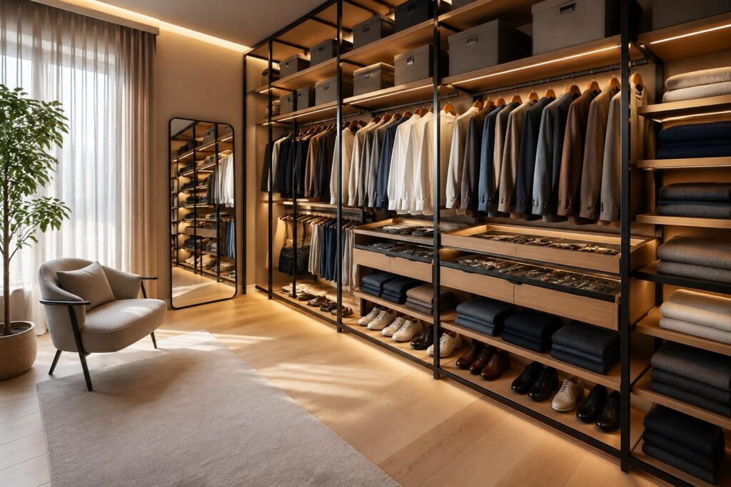 découvrez nos conseils pratiques pour aménager un dressing, optimiser l’espace et organiser parfaitement vos vêtements afin de gagner en rangement et en esthétique.