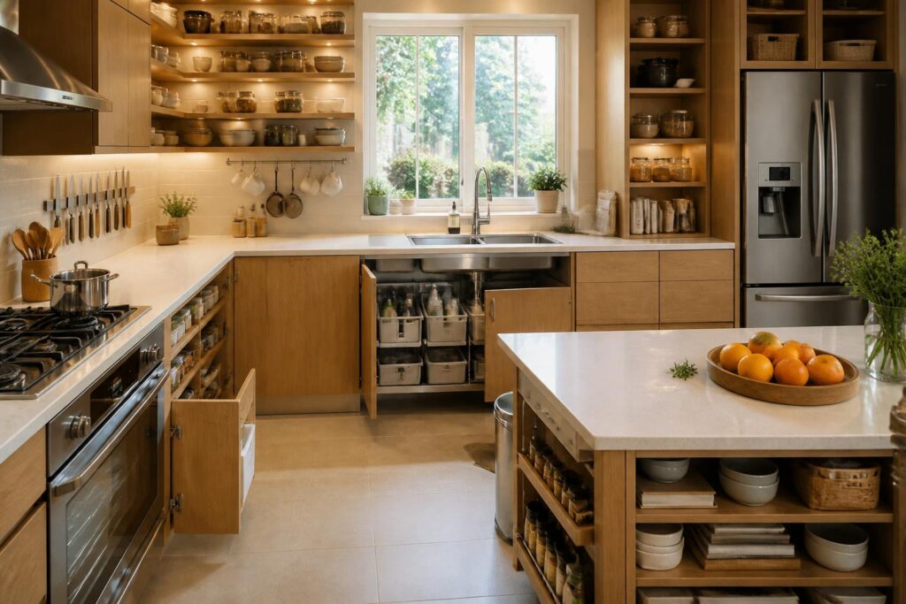 découvrez des astuces ingénieuses pour optimiser chaque centimètre de votre cuisine et créer un espace fonctionnel et organisé.