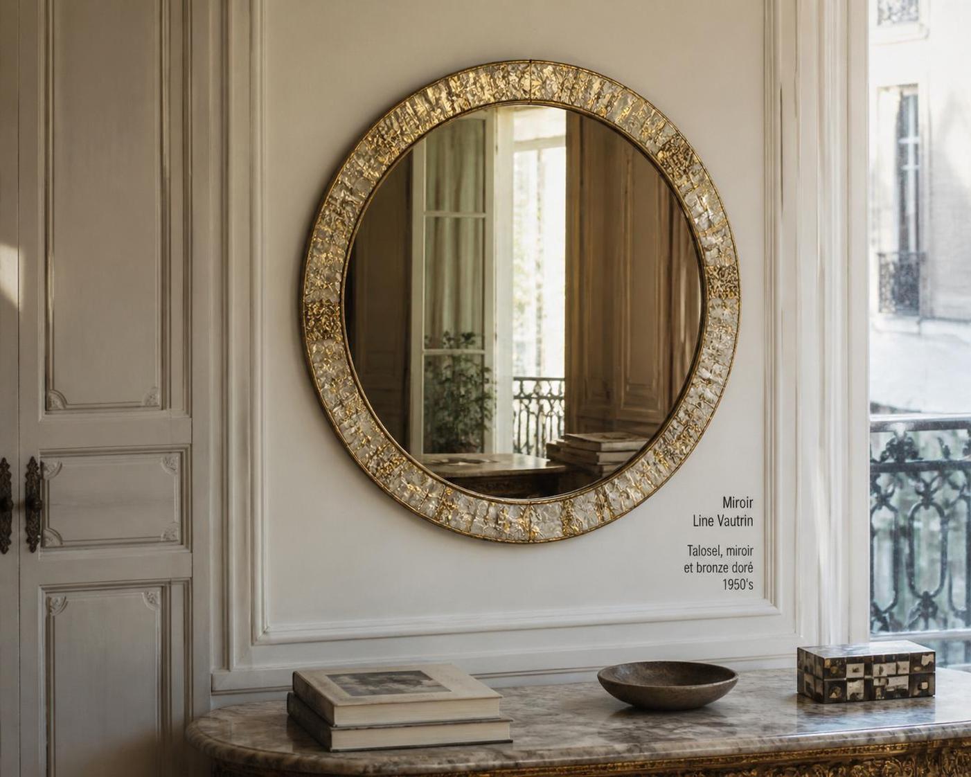 Miroir Line Vautrin : histoire, valeur marchande et critères d'authenticité 2 découvrez l'histoire fascinante du miroir line vautrin, apprenez à reconnaître ses critères d'authenticité et explorez sa valeur marchande sur le marché de l'art.