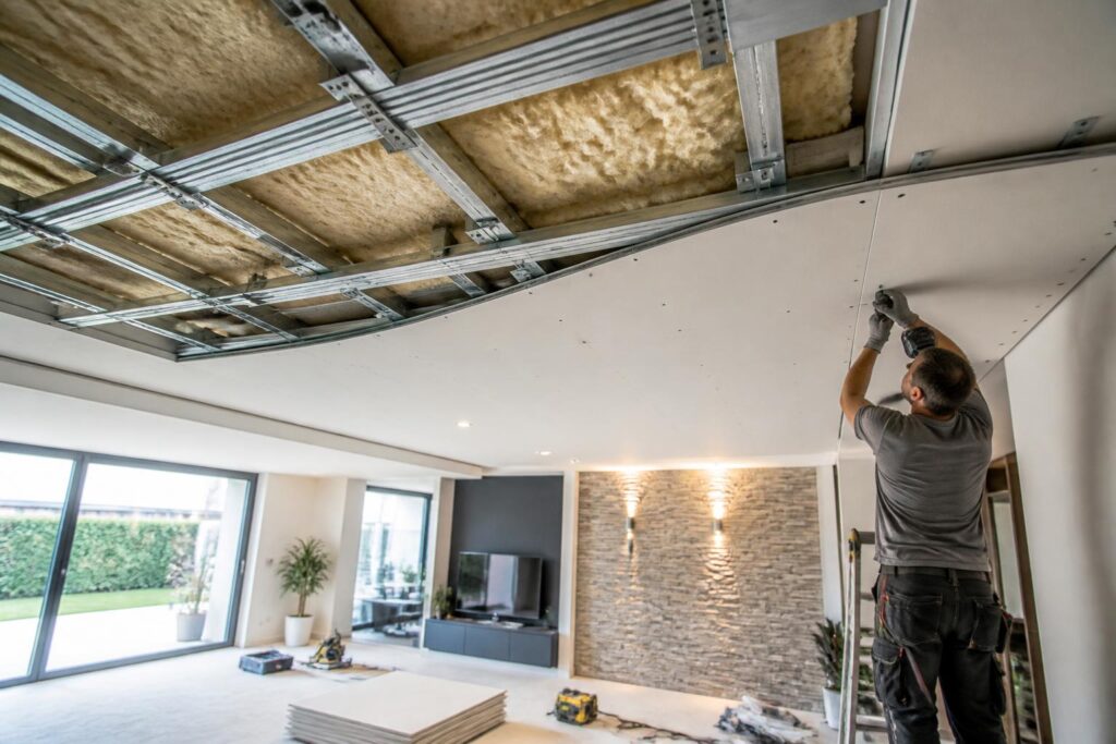 découvrez le principe constructif du plafond autoportant, sa mise en œuvre détaillée et ses avantages en isolation acoustique et thermique pour un confort optimal.