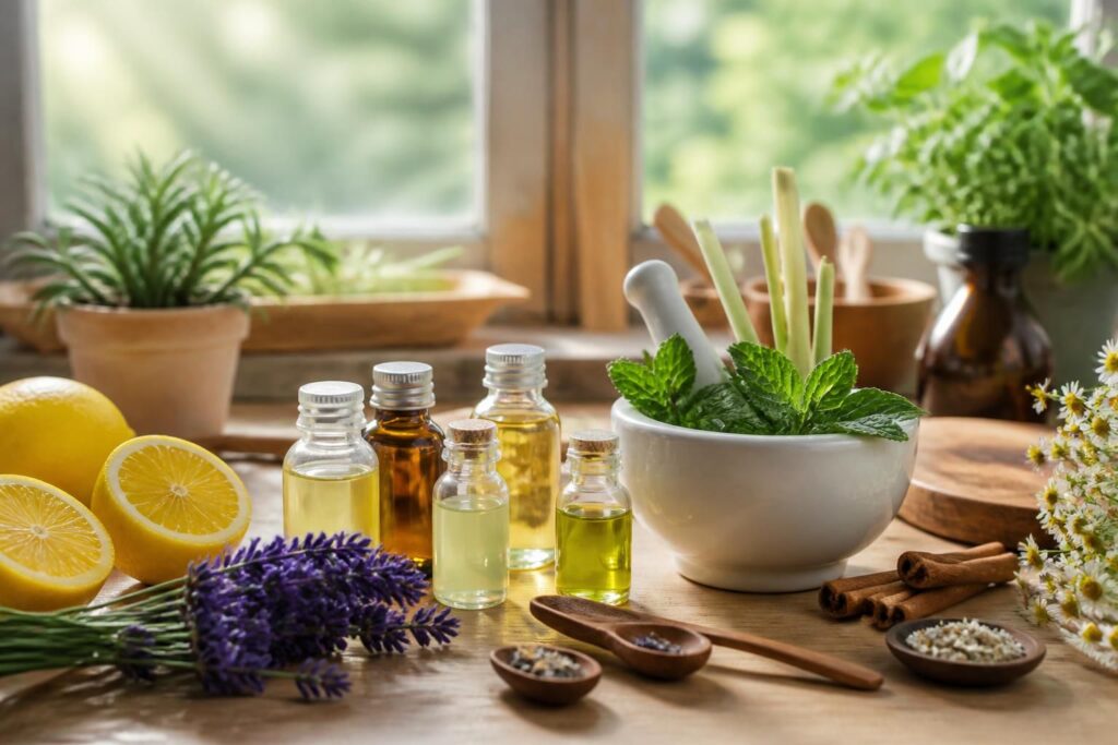 découvrez nos recettes maison d'anti-moustiques naturels à base d'huiles essentielles pour protéger votre peau efficacement et sans produits chimiques.