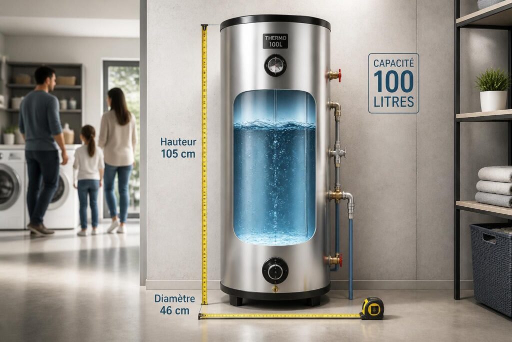découvrez comment choisir la dimension idéale d'un chauffe-eau 100l en tenant compte de l'encombrement et de la capacité effective pour optimiser votre installation et votre confort.