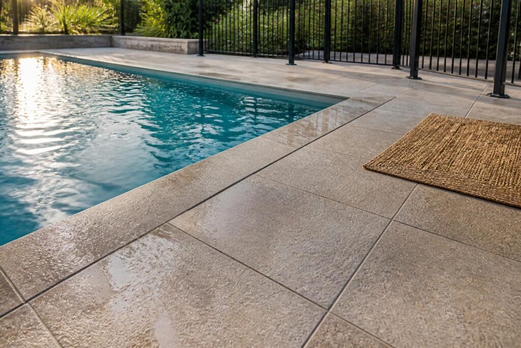 découvrez notre guide complet pour sécuriser votre espace piscine avec des carrelages antidérapants, incluant les tarifs et les normes essentielles à respecter autour du bassin.