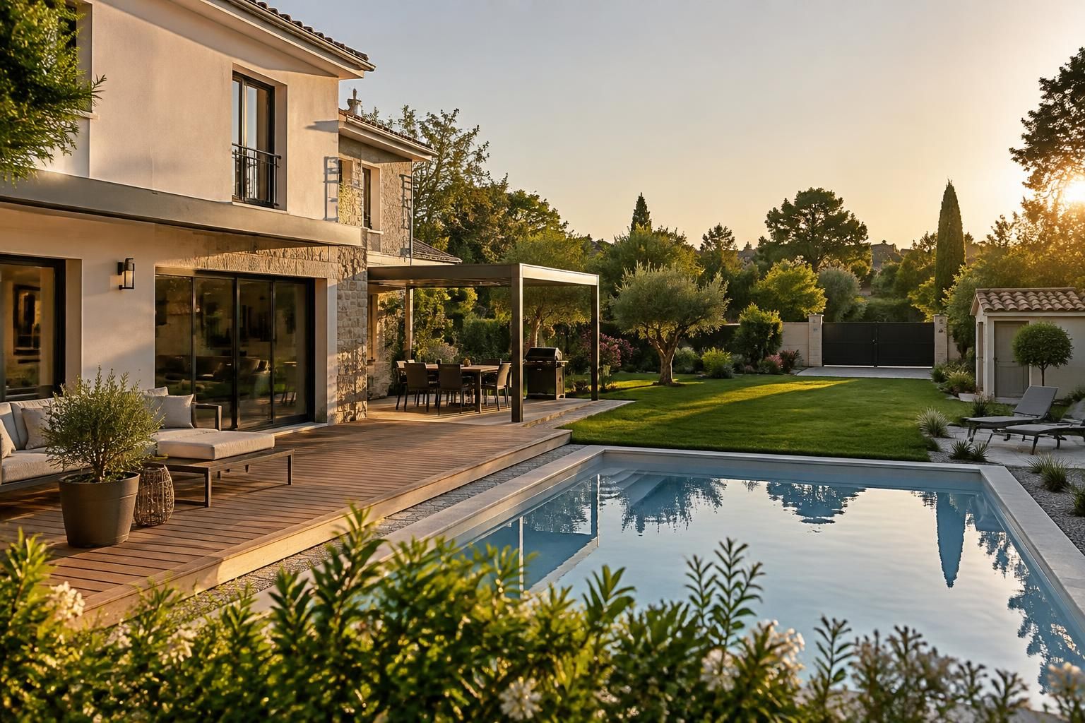 terrasse, piscine, jardin : découvrez les garanties de l’assurance habitation qui protègent vos aménagements extérieurs et les limites à connaître.